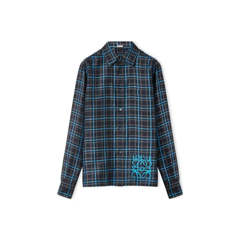 LOEWE Anagram Stamp Check Shirt-0
