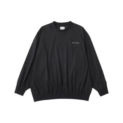 Stripes For Creative 블랙 남녀공용 맨투맨