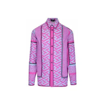 VERSACE Shirts Men Rose Red