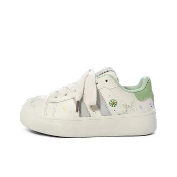 Georgina Goodman Anti Slip Wear Resistant Lightweight Breathable Low Top Skateboard Shoes Women's Beige Green