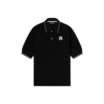 AMIRI Solid Short Sleeve Polo