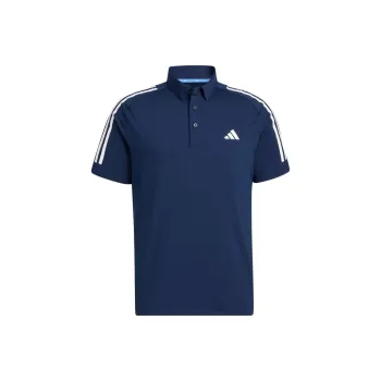 Adidas Polo Shirts Men Preppy Navy Blue