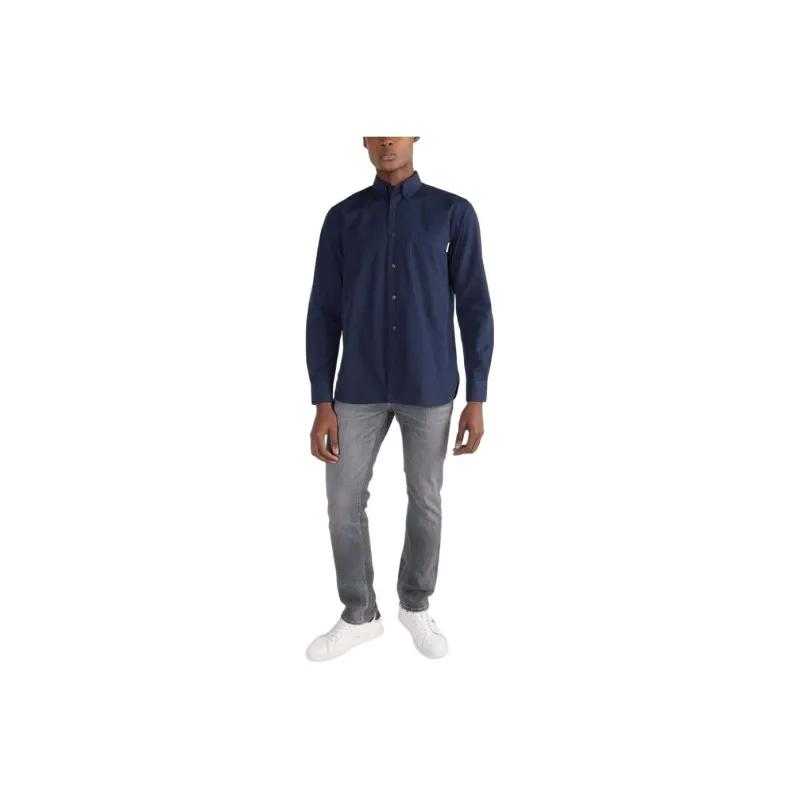 Tommy Hilfiger Camisa Con Bolsillo De Hombre Shirt Men's Blue-0