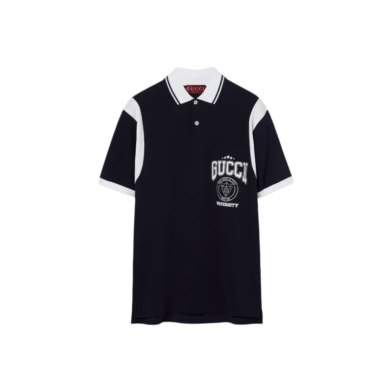 GUCCI Logo print Polo Shirt-0