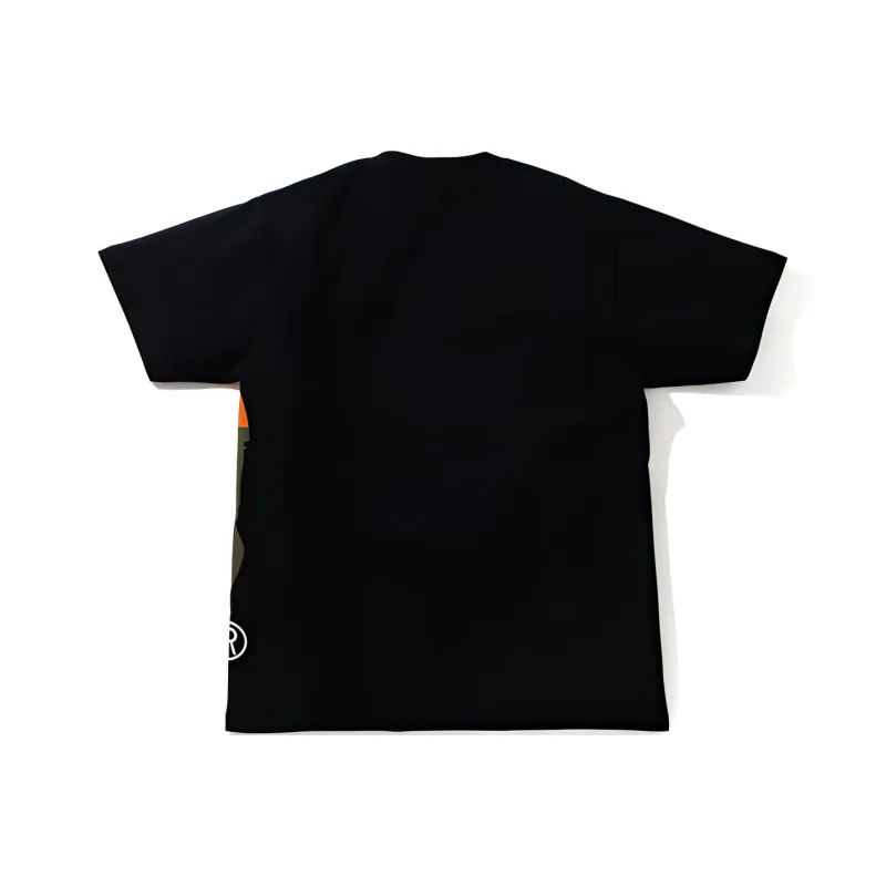A BATHING APE Color Block Side Big Ape Head Tee-3