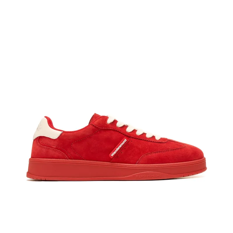 WANDER AROUND Coverage Slip Resistant And Abrasion Resistant Low Top Skateboard Shoes Women's Red-1