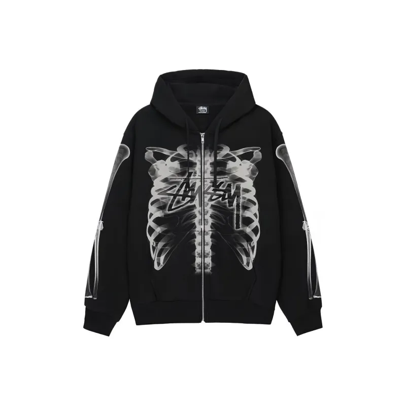Stussy Rib Cage Zip Hoodie-0