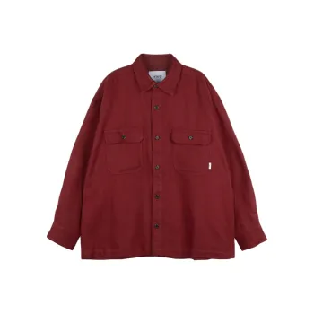 WTAPS FW24 Deck 02 Shirt Unisex Burgundy Red