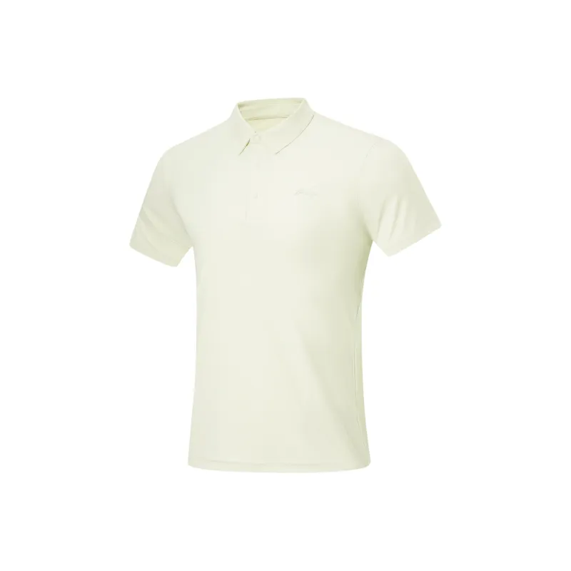 LiNing Fitness Series Polo Shirt Men's Light Tea Brown Green-0