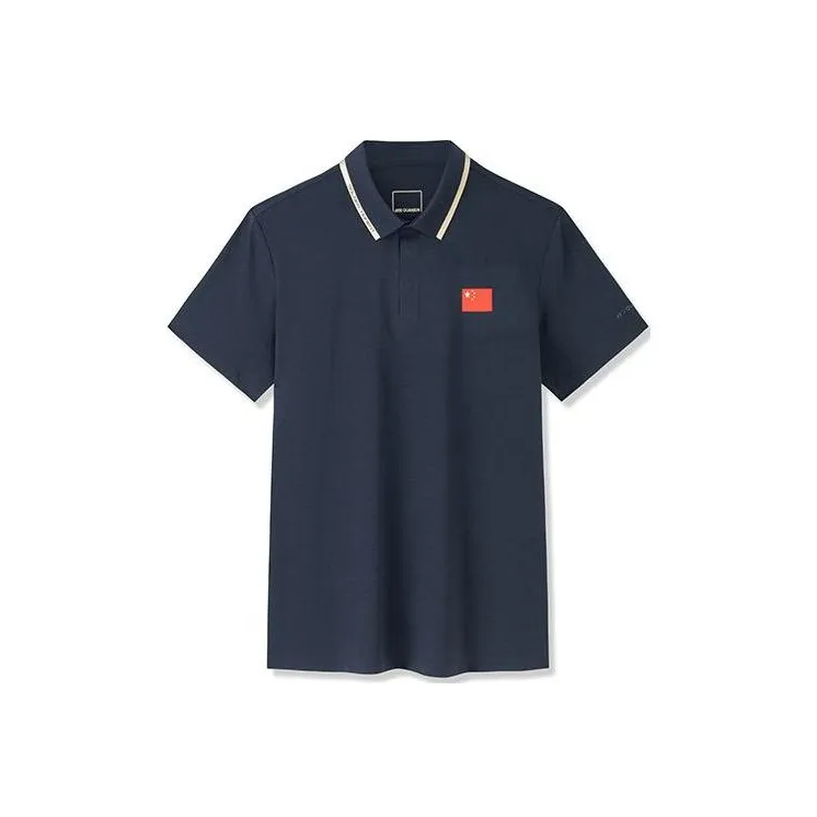 Anta Champion Series Polo Collar Men's Night Sea Black-0