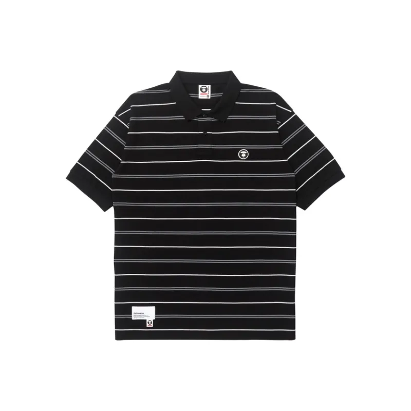 Aape Logo patch Cotton Polo Shirt-4