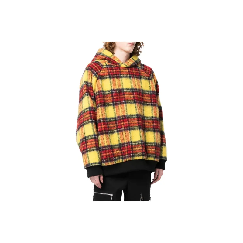 UNDERCOVER Plaid Hooded Sweater-0