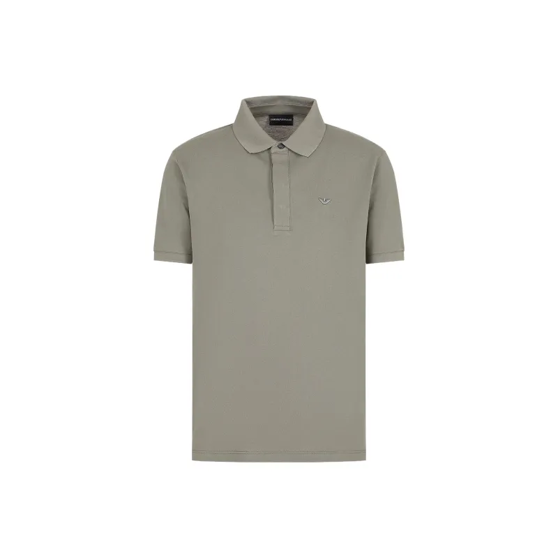 EMPORIO ARMANI Polo Shirts Men Gray Green-0