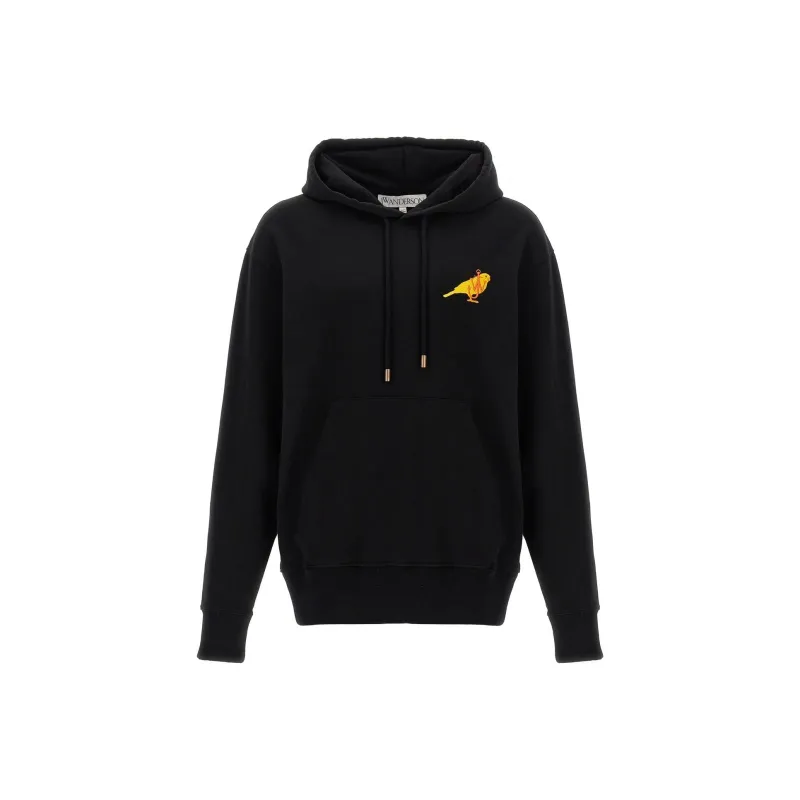 JW Anderson Canary Embroidered Drawstring Hoodie-0