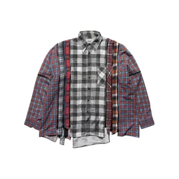 Needles 7 Cuts Zipped Wide Flannel Shirt