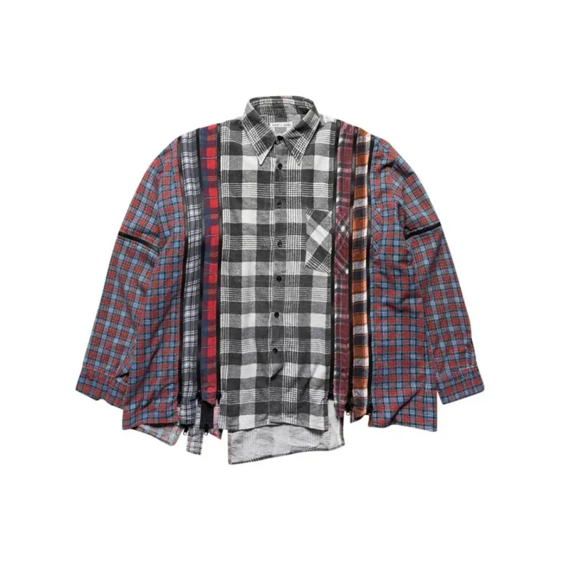 Needles 7 Cuts Zipped Wide Flannel Shirt-0