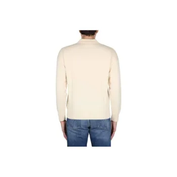 AMIPARIS Heart Long Sleeve Knit Polo