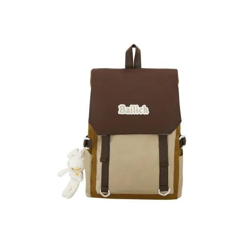Yalu Nylon Backpack Regular Unisex Brown/Red/Pink & Green/Beige & Pink/Yellow & Green