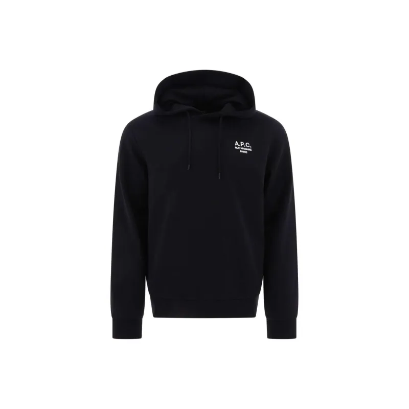 A.P.C Logo Embroidered Drawstring Hoodie-0
