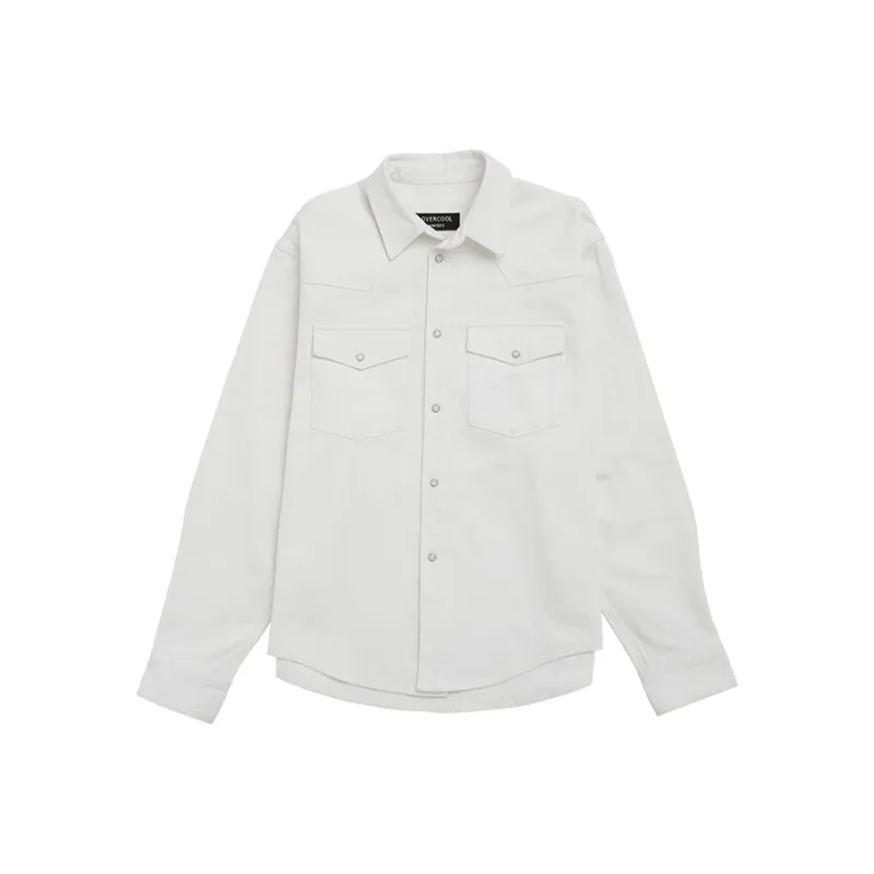 OVERCOOL Shirt Men's Ink Black | Ecru-0