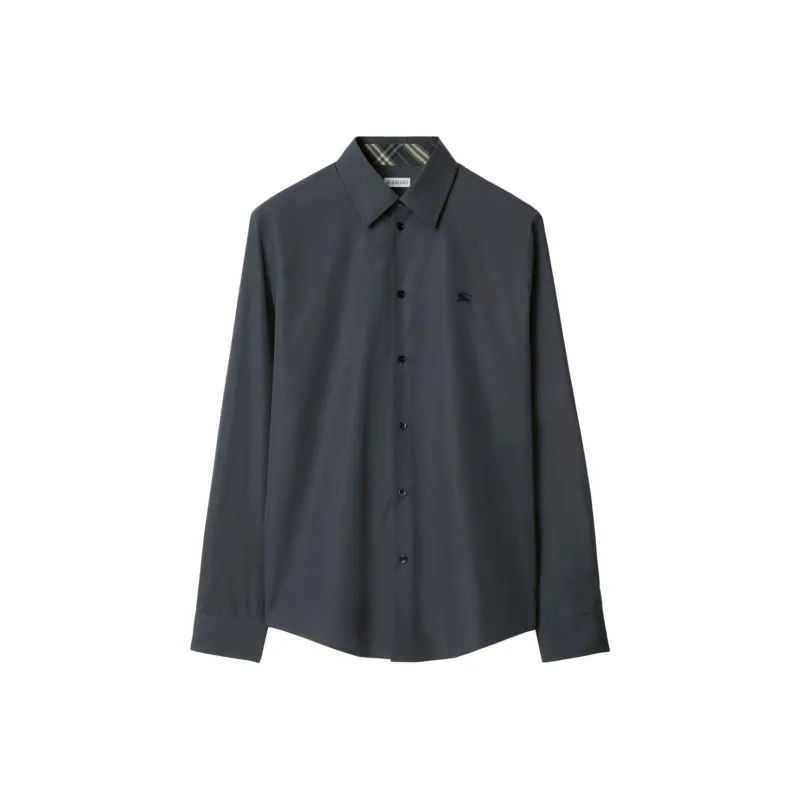 Burberry Logo Embroidered Buttoned Shirt-0
