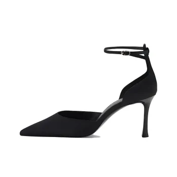 MANGO Slim Heel High Heels 7cm Women's Black