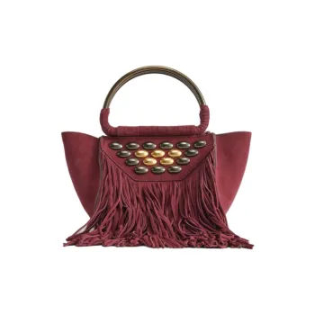 ZARA LIMITED EDITION Cow Leather Crossbody Handbag Mini Women's Deep Red