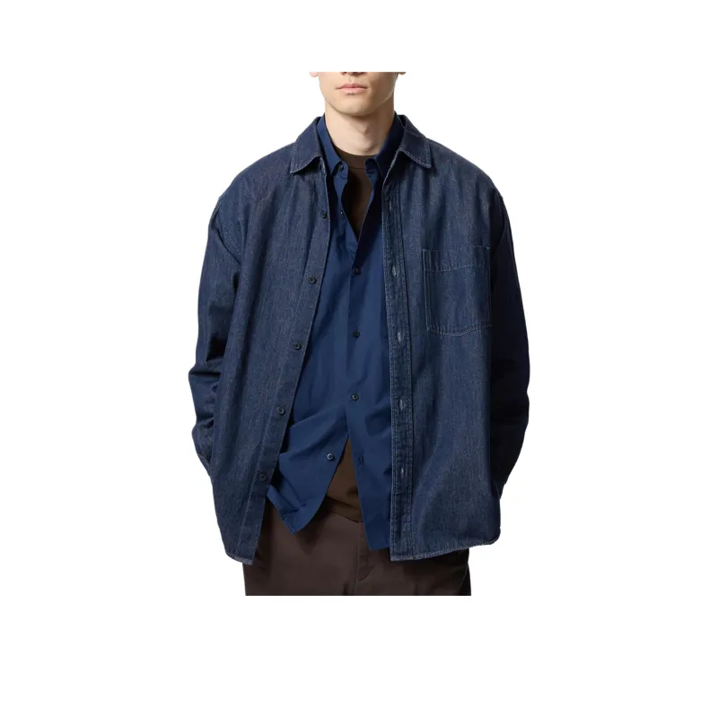 UNIQLO Shirts Men Dark Blue-0