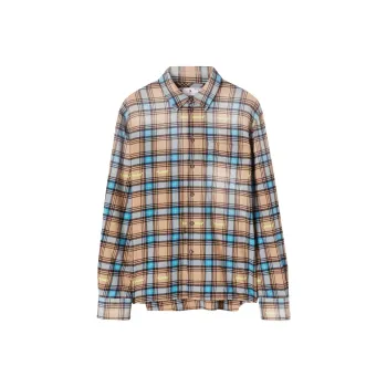 OFF WHITE Helvet Patt Checkflan Ska Shirt