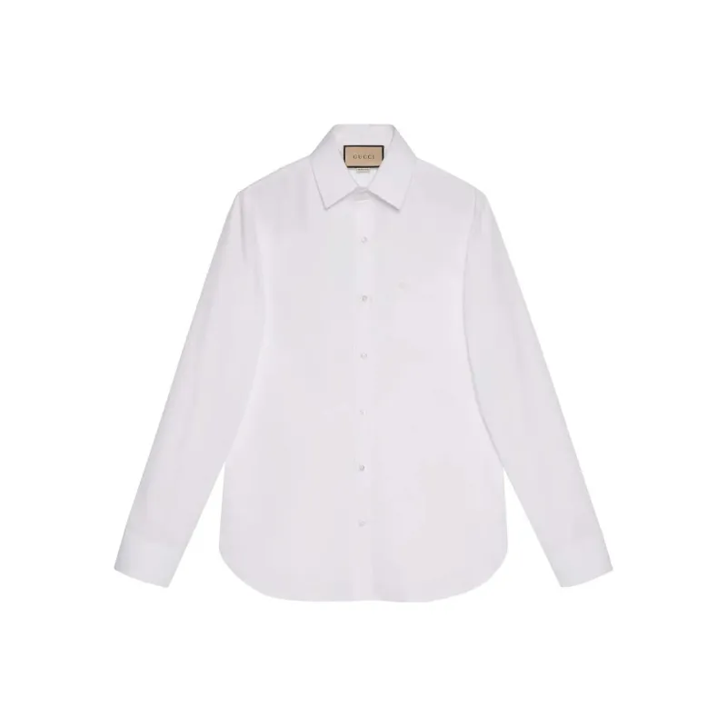 GUCCI Double G Embroidered Shirt-0