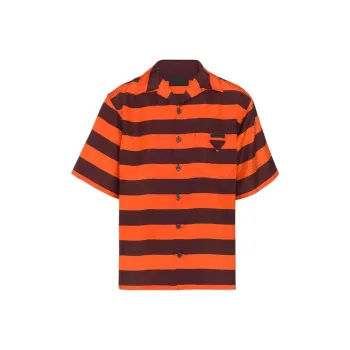 PRADA Shirts Men Orange Red