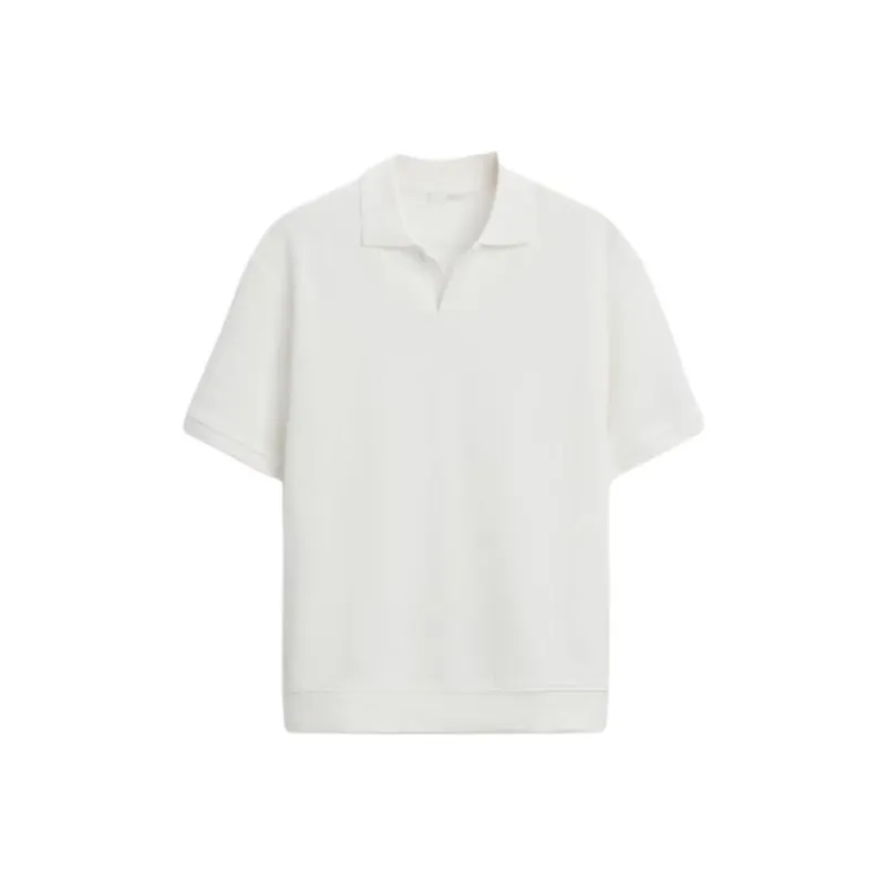 ZARA Polo Shirt Men's Frosted White-0