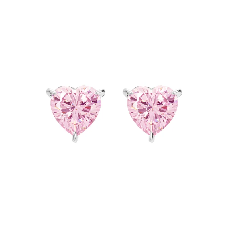 GEMOLA Synthetic Cubic Zirconia Stud Earrings Women's-0