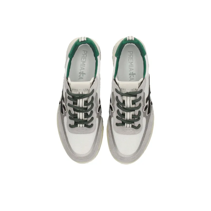 PREMIATA Nous Low Top Casual Shoes Men's Gray White-2