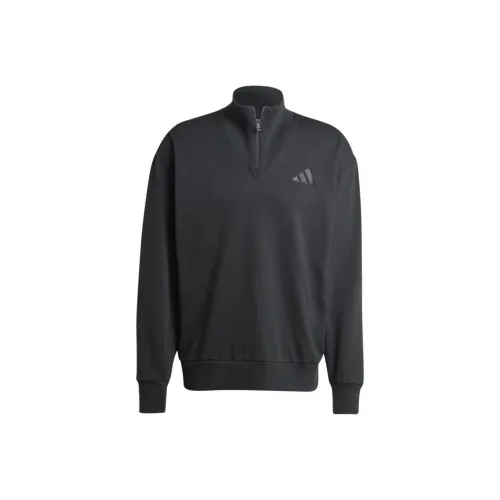 Adidas Free Shipping With AdiClub All Szn Fleece Quarter Zip Crew Sweatshirt