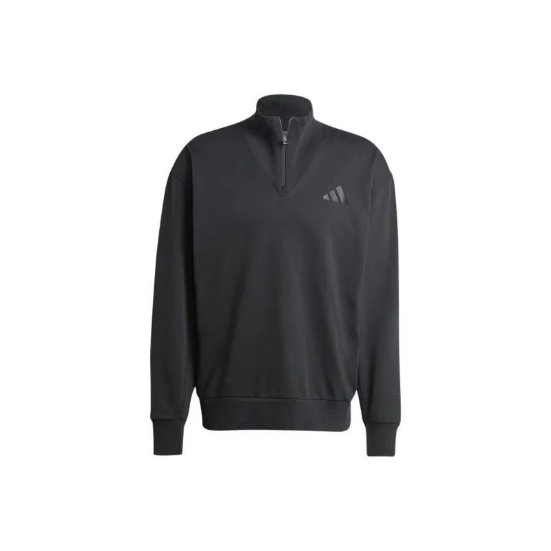 Adidas All Szn Fleece Quarter Zip Crew Sweatshirt-0