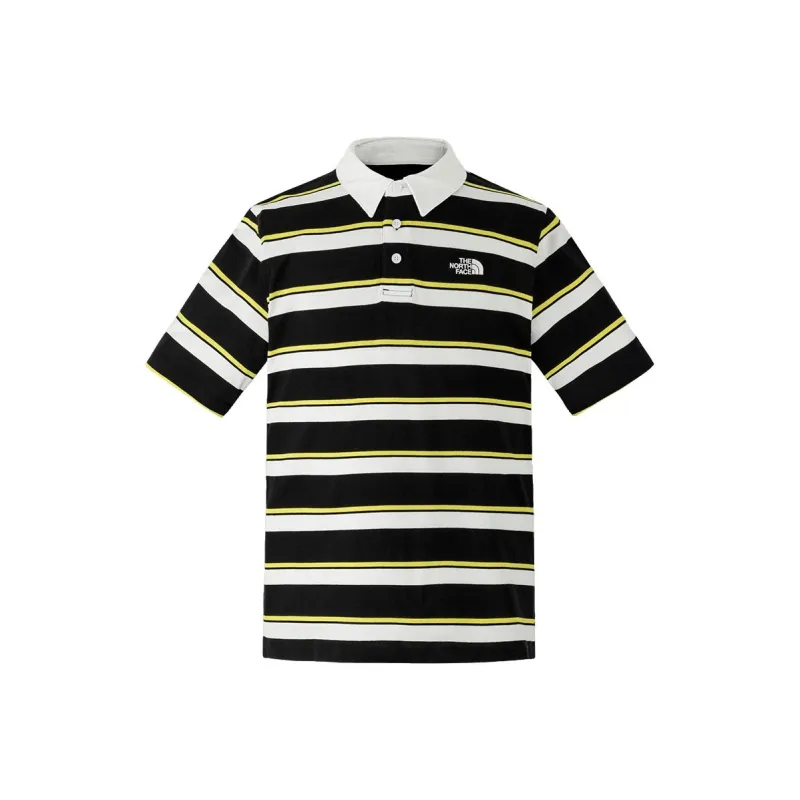 THE NORTH FACE City Outdoor Collection Polo Shirt Men's Black White Stripes-0