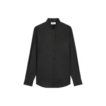 CELINE Loose Shirt With Inverted Collar In Cotton Poplin