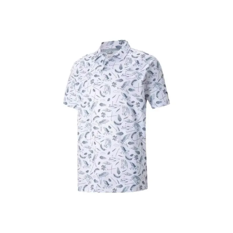 PUMA Golf Polo Shirts Men Dark Blue-0