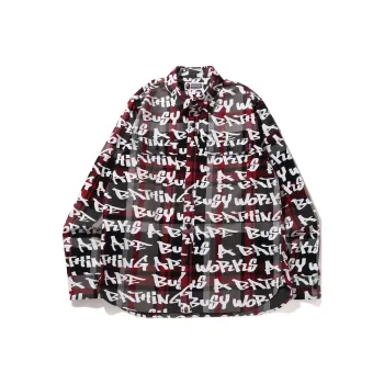 A BATHING APE Graffiti Check Shirt