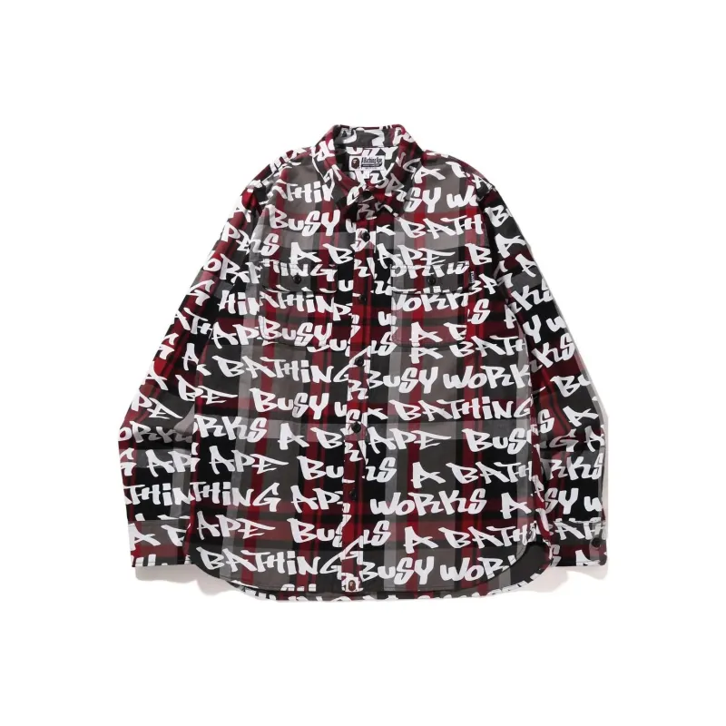 Bape Graffiti Check Shirt-0