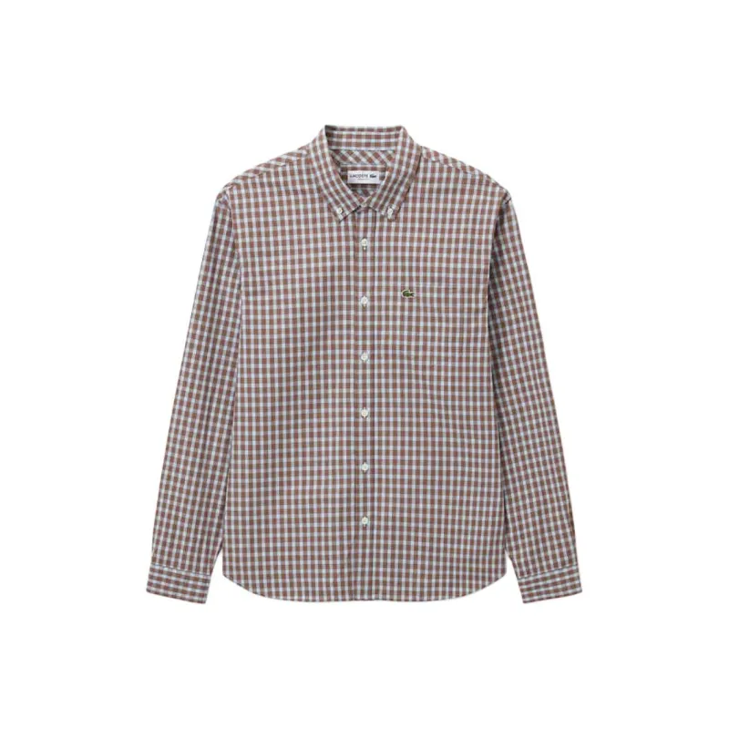 LACOSTE Checked Poplin Shirt-0