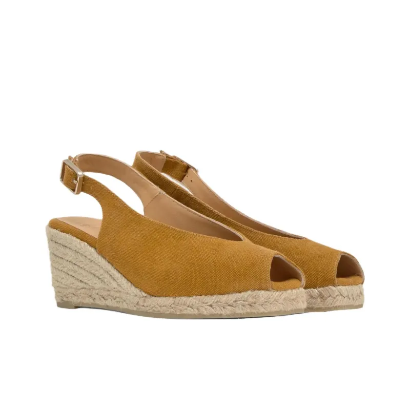 Castañer DOSALIA Wedge Heel High Heels 7cm Women's Brown-2