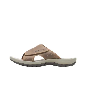 MERRELL Slip Resistant Odor Resistant Abrasion Resistant Slide Slippers Men's Brown