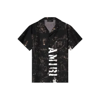 AMIRI Army Stencil Camp Shirt