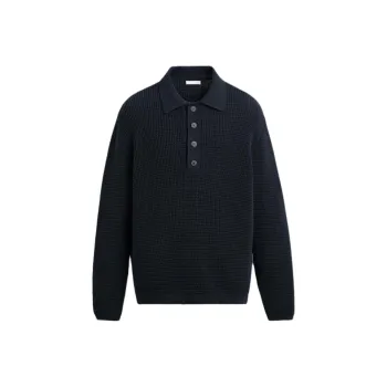 ZARA Polo Shirt Men's Deep Sea Blue