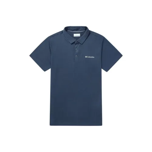 Columbia Polo Shirts Men Blue