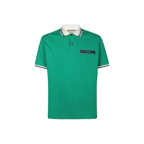 GUCCI Polo Shirts Men Green