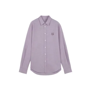 Maison Kitsune Fox Head embroidered Shirt