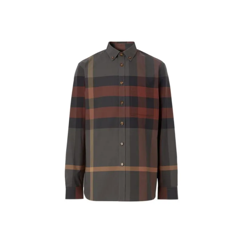 Burberry Check Stretch Cotton Poplin Shirt-0